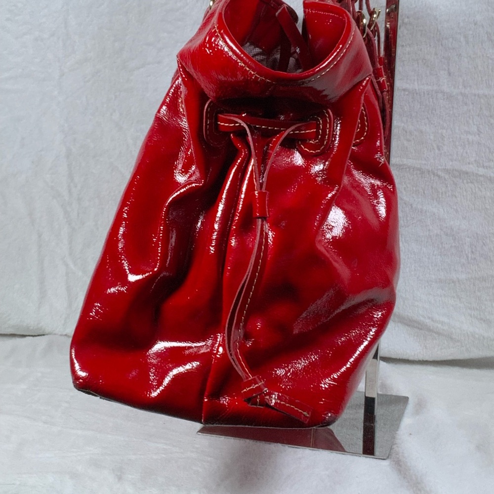 Dooney & Bourke Red Patent Leather Shoulder Bag - Picture 6 of 16